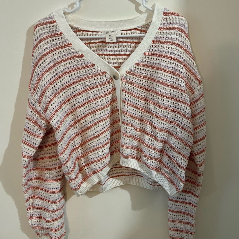 Crocheted button cardigan